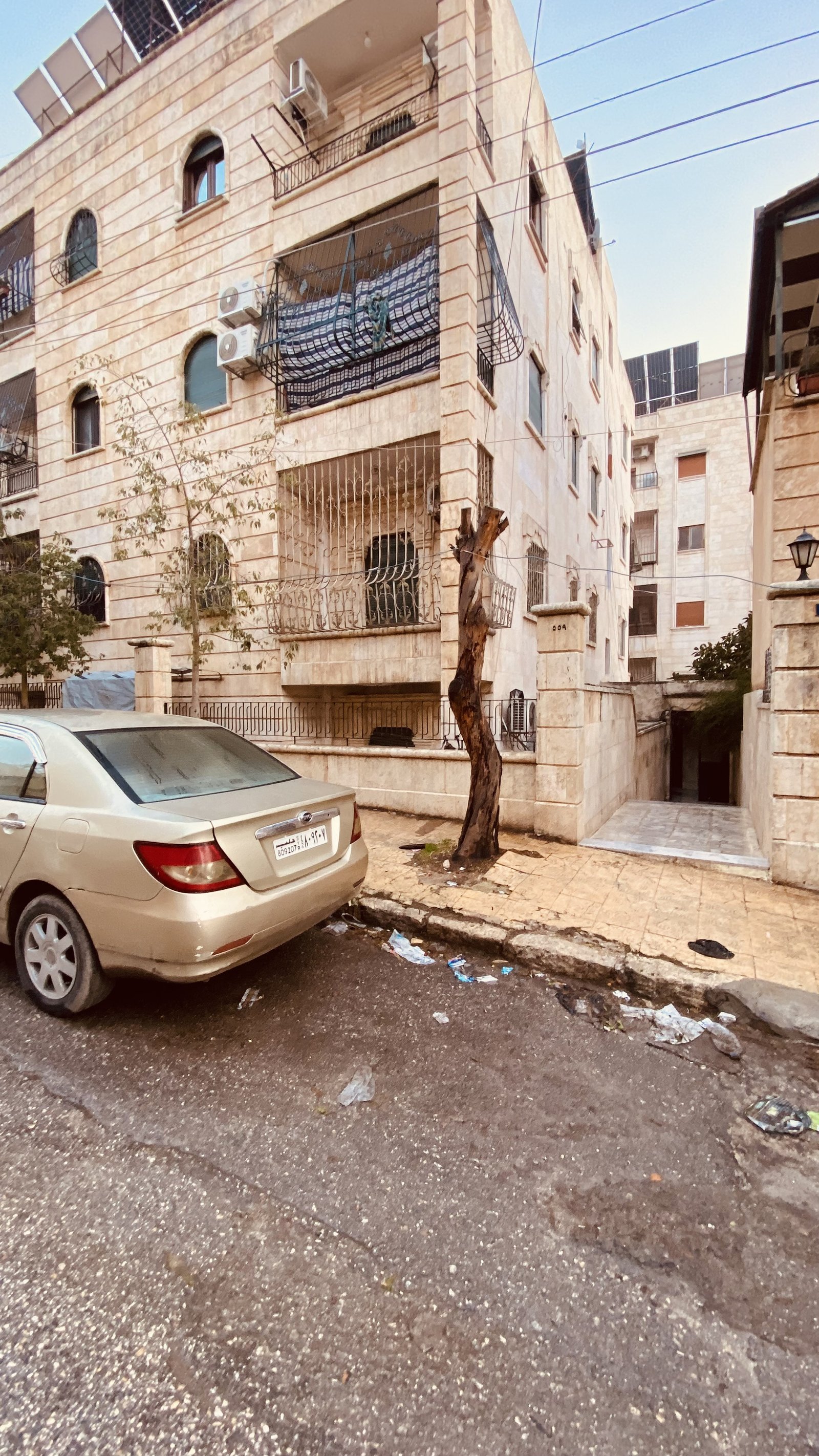 3 غرف حديقة امامية حلب الجديدة شمالي شارع البريد